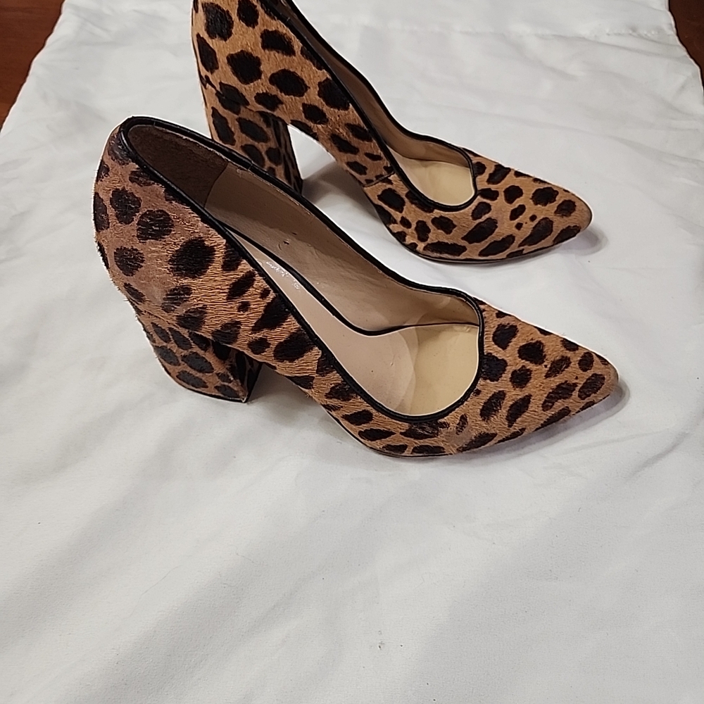 Leopard Print Block Heel Pumps By Vince Camuto.